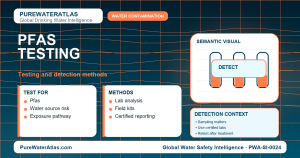 PFAS testing infographic showing detection methods