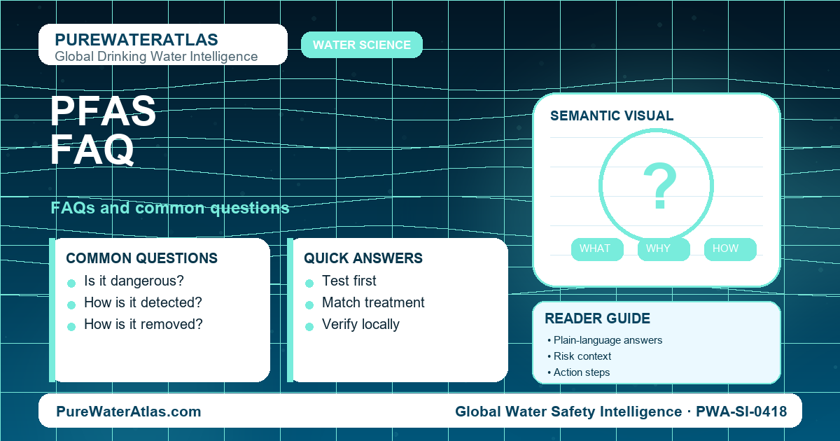 PFAS FAQ infographic showing common questions