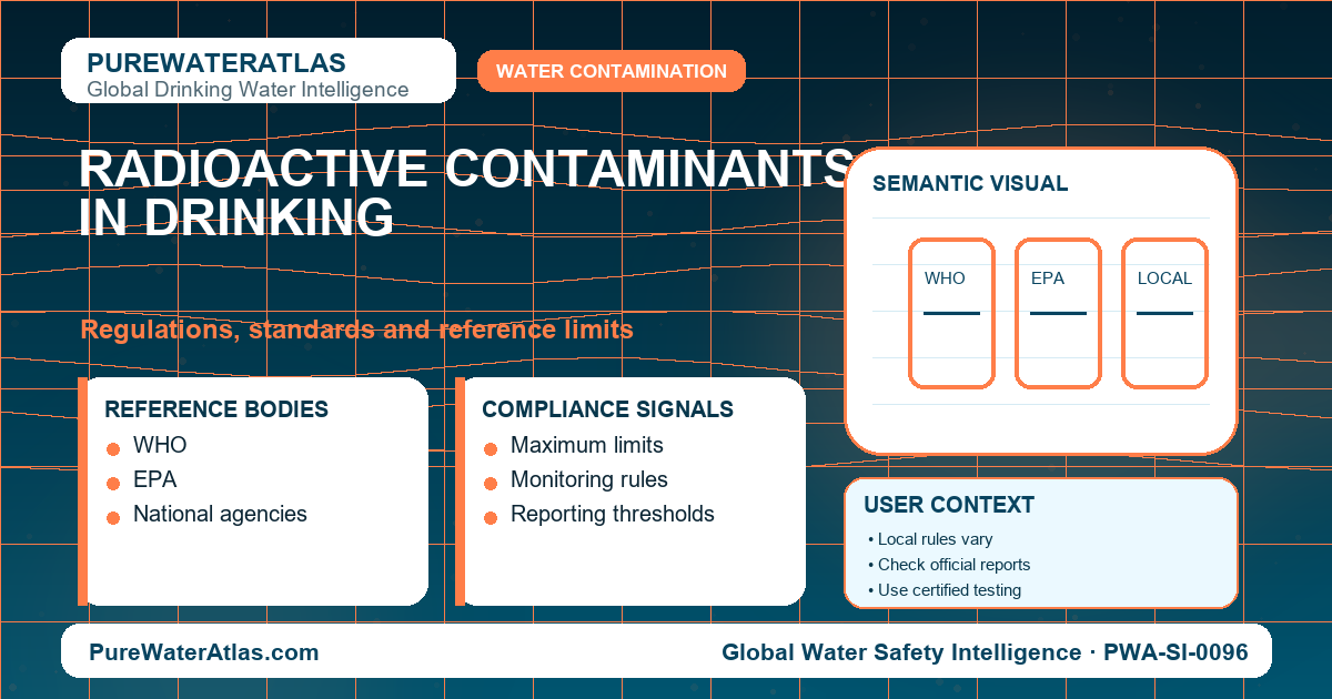 Chlorine standards infographic showing reference limits