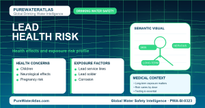 Lead health risk infographic showing exposure pathways