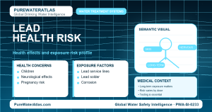 Lead health risk infographic showing exposure pathways