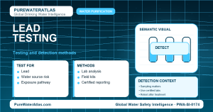 Lead testing infographic showing detection methods