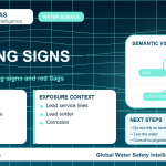 Lead warning signs infographic showing symptoms