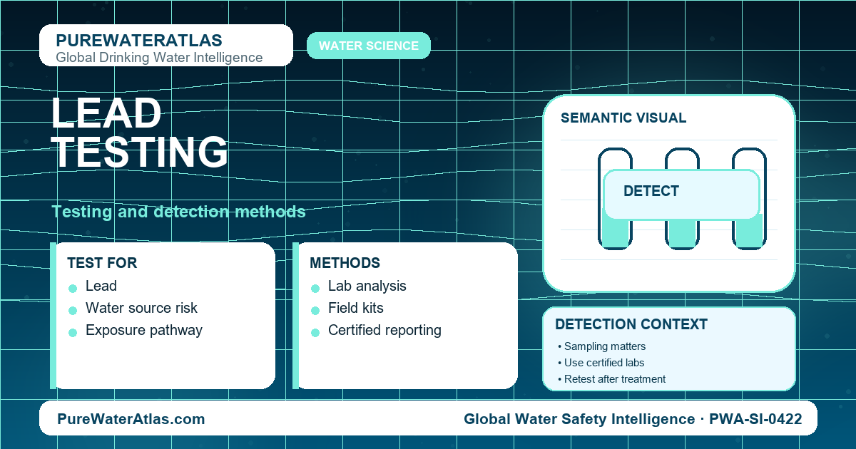 Lead testing infographic showing detection methods