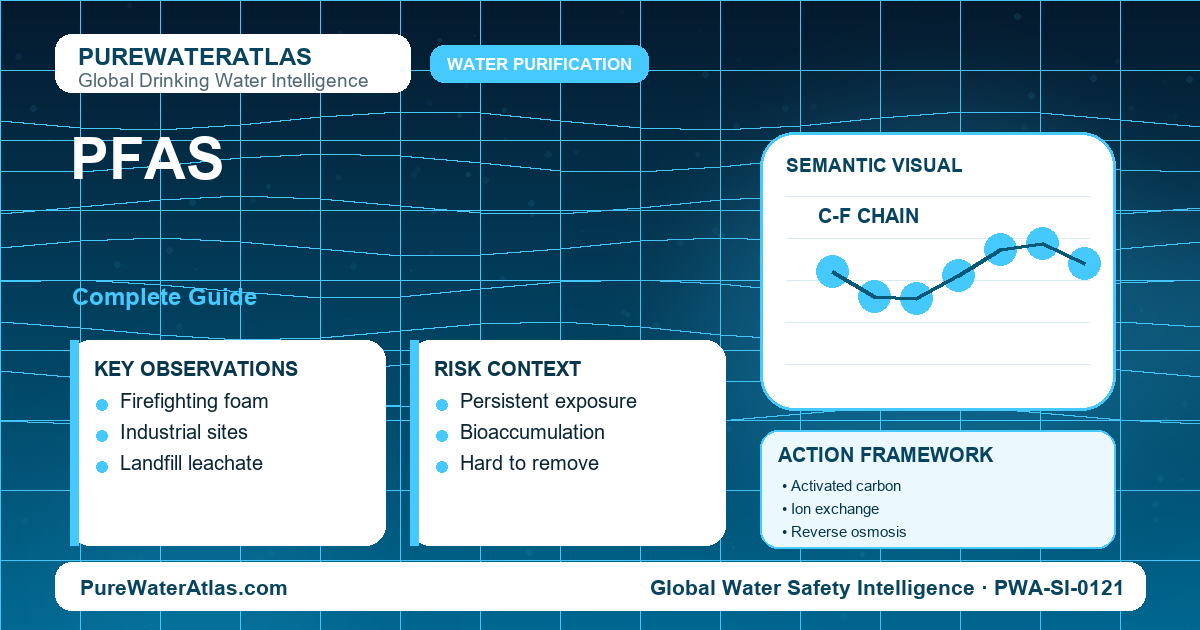 PFAS drinking water guide infographic showing key risks