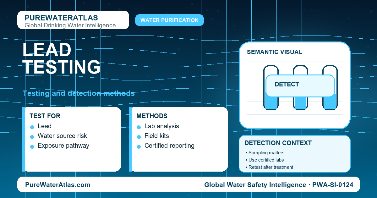 Lead testing infographic showing detection methods