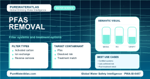 PFAS removal infographic showing filtration options