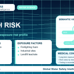 PFAS health risk infographic showing exposure pathways