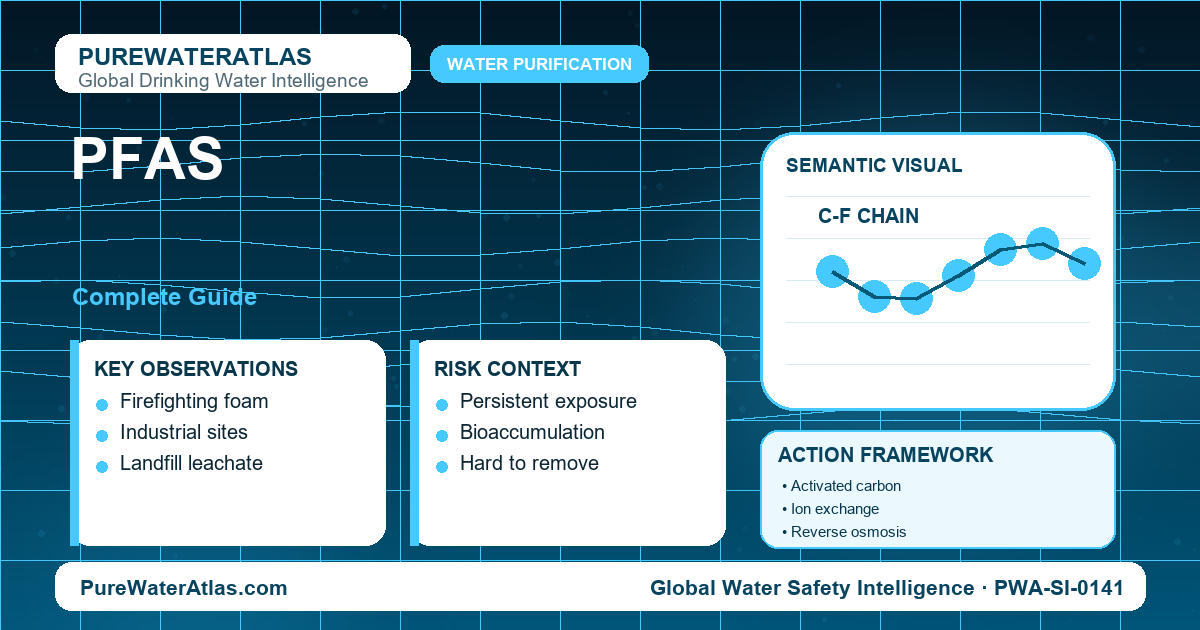 PFAS drinking water guide infographic showing key risks