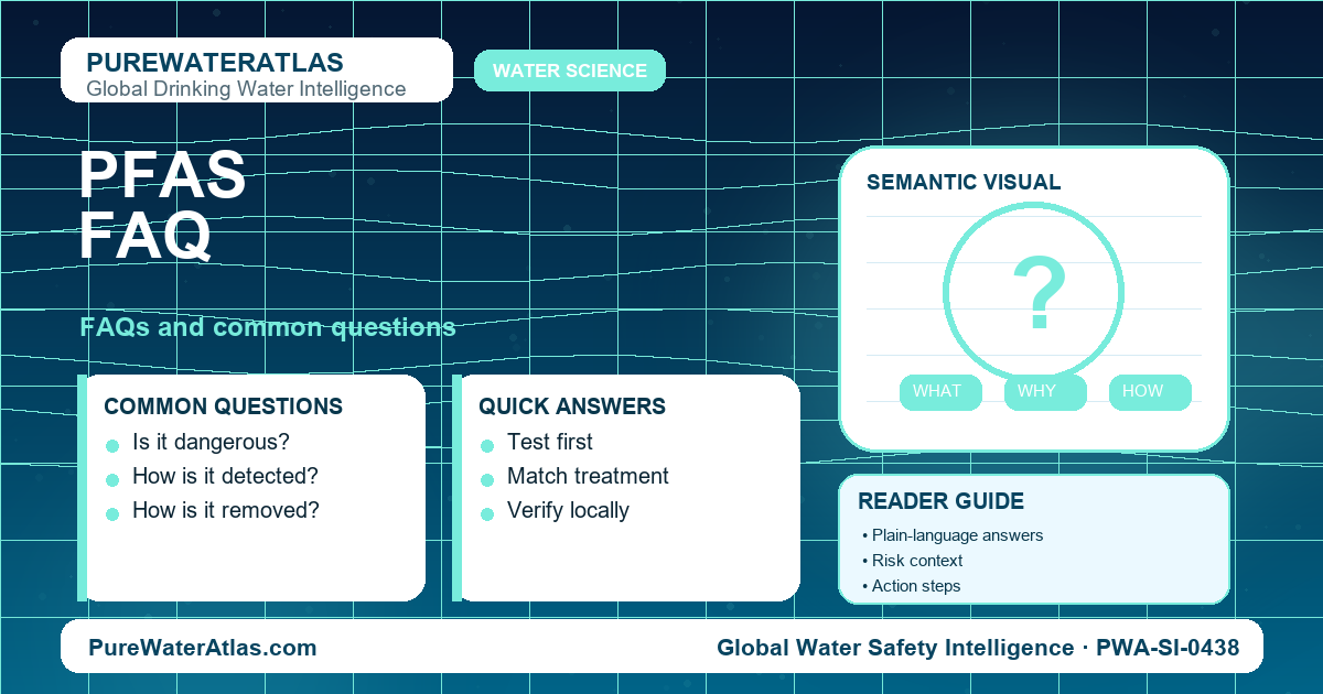 PFAS FAQ infographic showing common questions