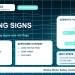 Lead warning signs infographic showing symptoms