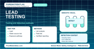Lead testing infographic showing detection methods