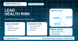 Lead health risk infographic showing exposure pathways