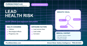 Lead health risk infographic showing exposure pathways