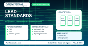 Lead standards infographic showing reference limits