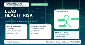Lead health risk infographic showing exposure pathways