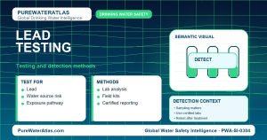 Lead testing infographic showing detection methods